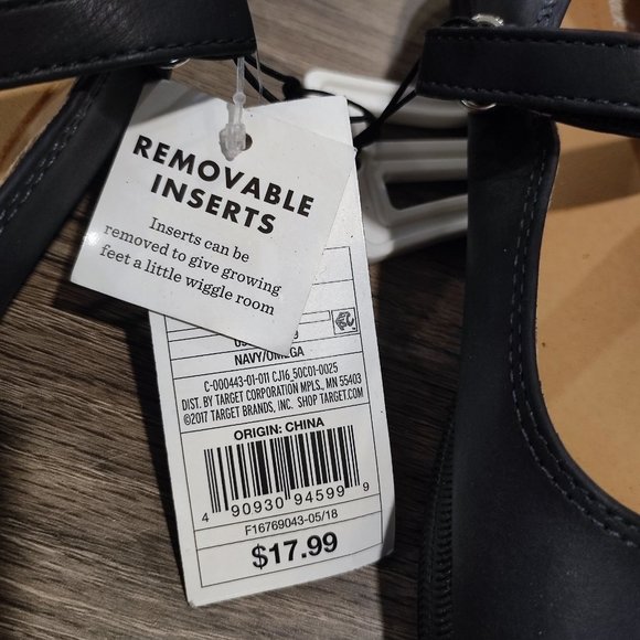 Cat & Jack ballerina shoes very dark blue girls' size 4 NWT - Picture 8 of 8